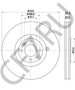 4249F6 CITROËN (DF-PSA) Тормозной диск в городе Екатеринбург