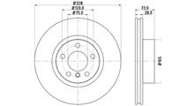 CM Диск тормозной передний BMW X3 F25 (2010>) вентилируемый "OEM