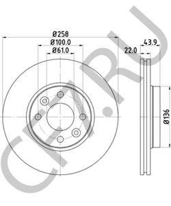 4154200101 MB диск тормозной передний вентилир. Renault Kangoo/Grand Kangoo 1.6 16V/1.5DCi 08> в городе Екатеринбург
