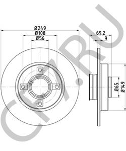 424919 CITROËN (DF-PSA) Тормозной диск в городе Екатеринбург