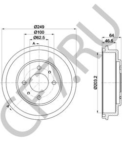 5841125201 HYUNDAI / KIA ТОРМОЗНОЙ БАРАБАН [ORG в городе Екатеринбург
