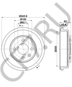 96853514 CHEVROLET (SGM) Тормозной барабан в городе Екатеринбург
