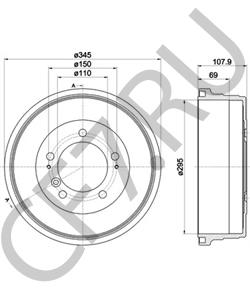42431-60250 BERLIET Тормозной барабан в городе Екатеринбург