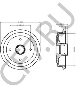 4351160B00 SUZUKI Тормозной барабан в городе Екатеринбург