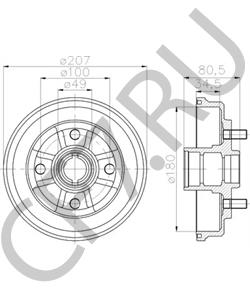 42403-19075 BERLIET Тормозной барабан в городе Екатеринбург