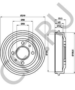5974792 AUTOBIANCHI Тормозной барабан в городе Екатеринбург