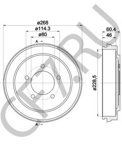 5105617AB JEEP Тормозной барабан в городе Екатеринбург