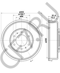 4615A127 MITSUBISHI Тормозной барабан в городе Екатеринбург