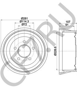 4423370 PLYMOUTH Тормозной барабан в городе Екатеринбург