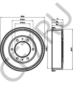 1954475 FORCE Тормозной барабан в городе Екатеринбург