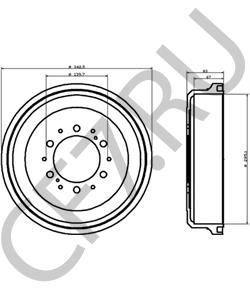 42431-60120 BERLIET Тормозной барабан в городе Екатеринбург