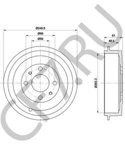 7774593 FIAT / LANCIA Тормозной барабан в городе Екатеринбург