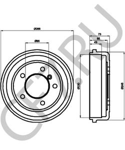 A6014235101 EVOBUS Тормозной барабан в городе Екатеринбург