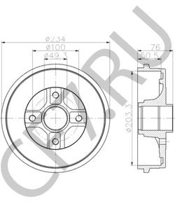 432006468R Renault Тормозной барабан в городе Екатеринбург