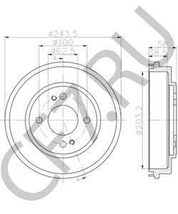 584111C300 HYUNDAI / KIA Тормозной барабан drum assy-rr brake в городе Екатеринбург