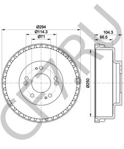 0K552-26-251A BUESSING Тормозной барабан в городе Екатеринбург