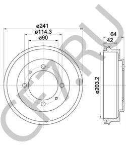 MR205575 MITSUBISHI Тормозной барабан в городе Екатеринбург