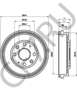 F2CZ1126A MERCURY Тормозной барабан в городе Екатеринбург