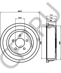 4721263 PLYMOUTH Тормозной барабан в городе Екатеринбург