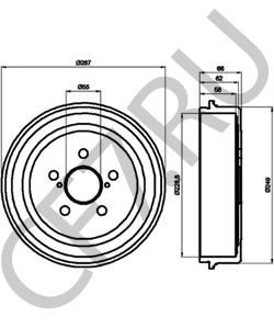 42431-05020 BERLIET Тормозной барабан в городе Екатеринбург