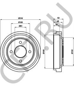 43206-5F014 AWD Тормозной барабан в городе Екатеринбург