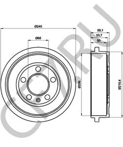 6Q0 609 617 VW (SVW) Тормозной барабан в городе Екатеринбург