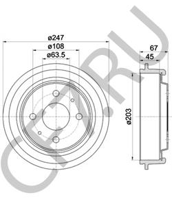 6137292 PANTHER Тормозной барабан в городе Екатеринбург