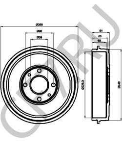 7569600 ALFAROME/FIAT/LANCI Тормозной барабан в городе Екатеринбург