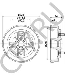 MB515996 MITSUBISHI Тормозной барабан в городе Екатеринбург