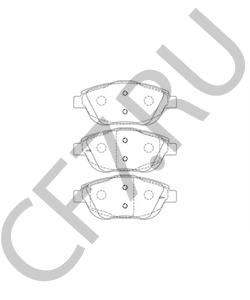 1611837880 CITROËN (DF-PSA) Комплект тормозных колодок, дисковый тормоз в городе Екатеринбург