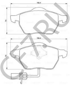 4F0 698 151 SKODA Комплект тормозных колодок, дисковый тормоз в городе Екатеринбург