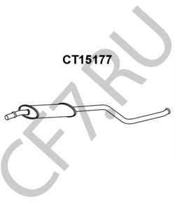 1717 A4 PSA Глушитель средняя часть !\CITROEN, PEUGEOT 306 1.6 96>00, XSARA 1.4 i 97>05, в городе Екатеринбург