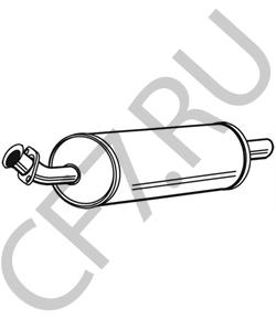 CER1297 LEYLAND-DAF Средний глушитель выхлопных газов в городе Екатеринбург