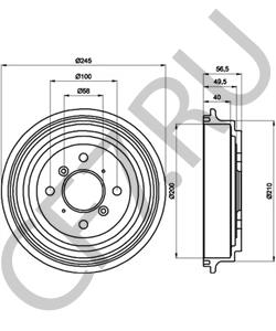 4351160G10 SUZUKI Тормозной барабан в городе Екатеринбург