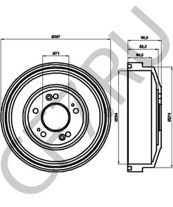 0K56A-26-251A BUESSING Тормозной барабан в городе Екатеринбург