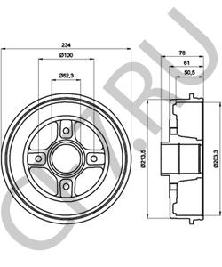 43206-AX650 AWD Тормозной барабан в городе Екатеринбург