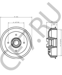 D5RY1126B MERCURY Тормозной барабан в городе Екатеринбург