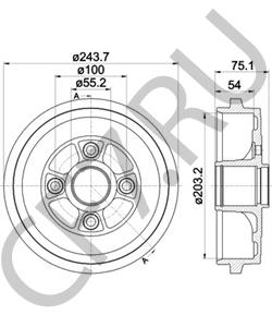 43206-1HA0A AWD Тормозной барабан в городе Екатеринбург
