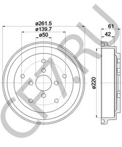 43511-60A00 GEO Тормозной барабан в городе Екатеринбург