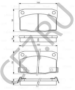 96101972S Триал Колодки переднего тормоза комплект 4шт. для дисковых тормозов DN "" в городе Екатеринбург