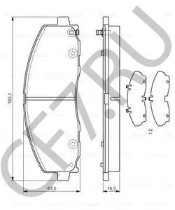 68144163AA RAM Комплект тормозных колодок, дисковый тормоз в городе Екатеринбург