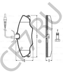 425268 CITROEN/PEUGEOT Колодки тормозные передние [ORG в городе Екатеринбург