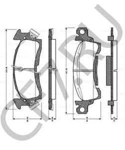 1154458 PONTIAC Комплект тормозных колодок, дисковый тормоз в городе Екатеринбург