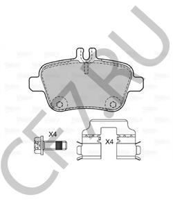 74209520 Mercedes КОМПЛЕКТ КОЛОДОК ТОРМОЗНЫХ 4ШТ [ORG в городе Екатеринбург