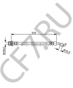 58737-2S100 HYUNDAI / KIA Шланг тормозной задний левый IX35 в городе Екатеринбург