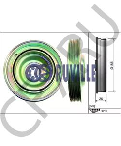 0515V9 DS Ременный шкив, коленчатый вал в городе Екатеринбург