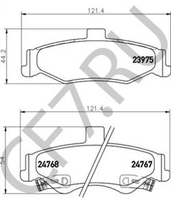 88899570 PONTIAC Комплект тормозных колодок, дисковый тормоз в городе Екатеринбург