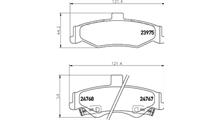 PONTIAC Комплект тормозных колодок, дисковый тормоз