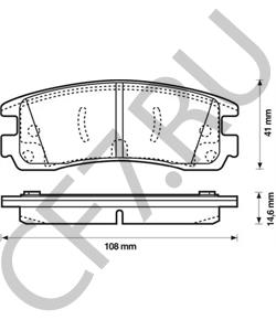 18029844 PONTIAC Комплект тормозных колодок, дисковый тормоз в городе Екатеринбург