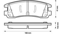 PONTIAC Комплект тормозных колодок, дисковый тормоз